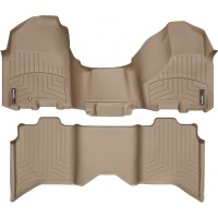 Коврики Weathertech Beige для Dodge Ram (crew cab)(mkIV)(1 fixing hook)(no 4x4 shifter)(with Armrest Console)(no PTO Kit) 2009-2012