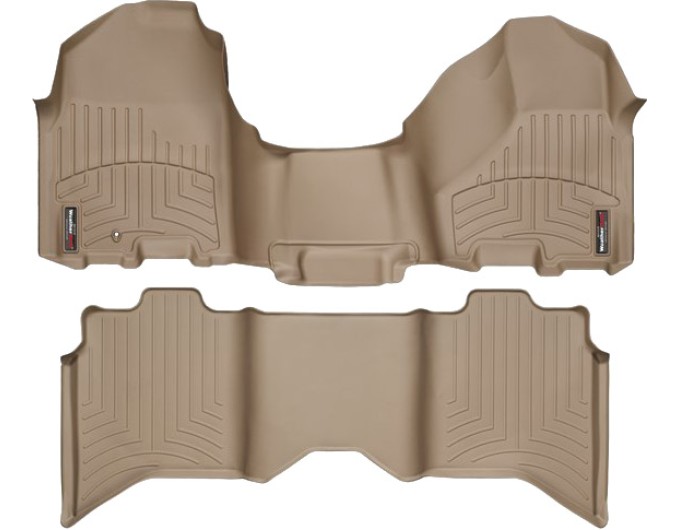 Коврики WeatherTech Beige для Dodge Ram (mkIV)(crew cab)(1 fixing hook)(no 4x4 shifter)(with Armrest Console)(no PTO Kit) 2009-2012, цена: 15 686 грн.