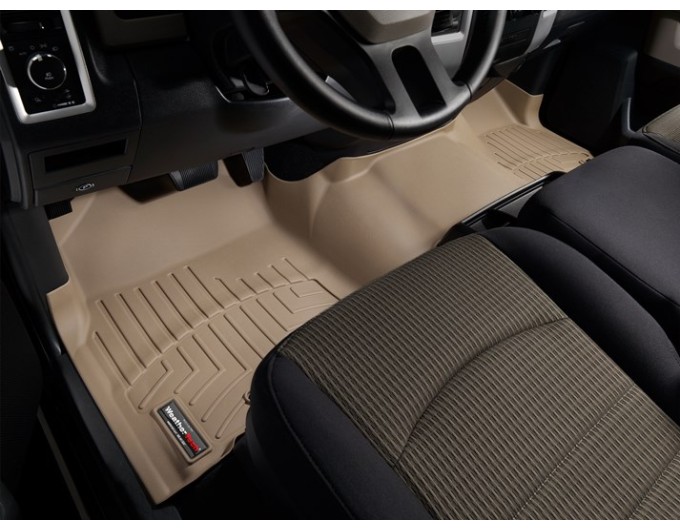 Коврики WeatherTech Beige для Dodge Ram (mkIV)(crew cab)(1 fixing hook)(no 4x4 shifter)(with Armrest Console)(no PTO Kit) 2009-2012, цена: 15 686 грн.