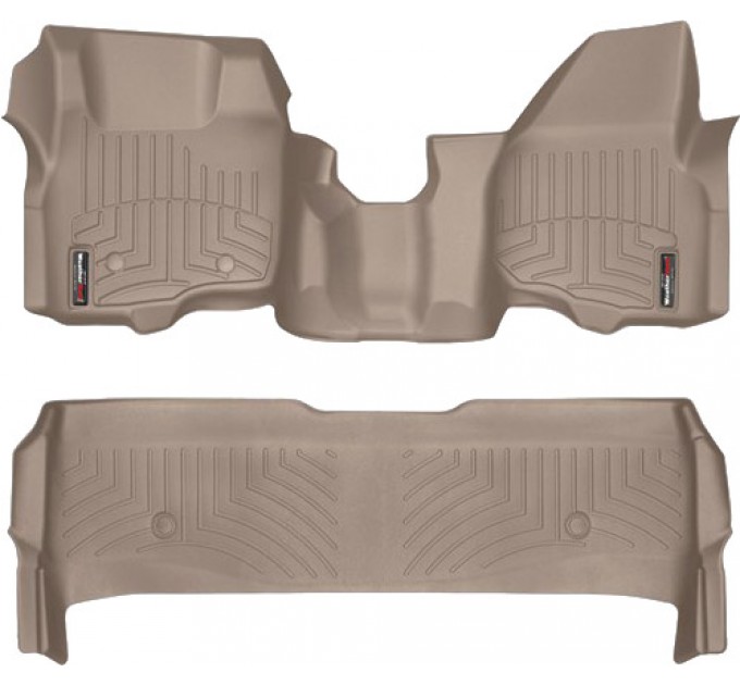 Коврики WeatherTech Beige для Ford Super Duty (mkIII)(double cab)(no 4x4 shifter)(1 row - 1pc.)(no dead pedal) 2011-2012 automatic, цена: 14 302 грн.