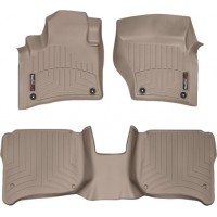Коврики Weathertech Beige для Volkswagen Touareg; Porsche Cayenne (mkII)(4 zone climate) 2013-2018