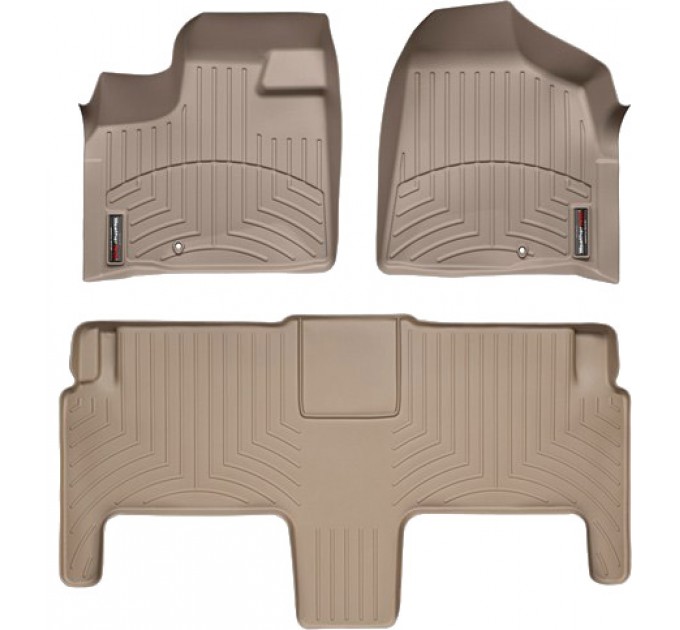 Коврики Weathertech Beige для Chrysler Town & Country (mkV); Volkswagen Routan (mkI)(1-2 row)(with super console)(2 row luxury bucket seats) 2011-2016, ціна: 10 986 грн.