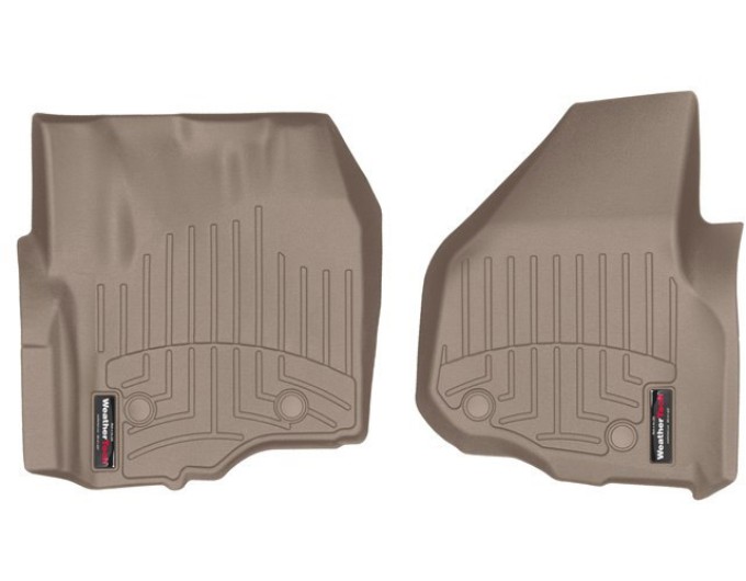 Коврики Weathertech Beige для Ford Super Duty (extended & double cab)(mkIII)(no 4x4 shifter)(raised dead pedal)(2 pcs.)(1 row) 2012-2016 automatic, ціна: 6 625 грн.