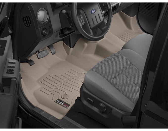 Коврики WeatherTech Beige для Ford Super Duty (mkIII)(double cab)(no 4x4 shifter)(1 row - 1pc.)(raised dead pedal) 2012-2016 automatic, цена: 15 243 грн.