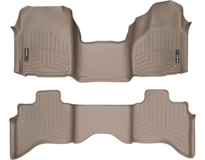 Коврики WeatherTech Beige для Dodge Ram (mkIV)(quad cab)(4 fixing hooks)(no 4x4 shifter)(with Armrest Console) 2012-2018, цена: 15 686 грн.