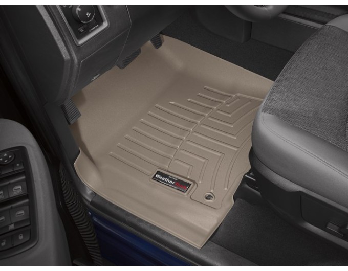 Коврики WeatherTech Beige для Dodge Ram (mkIV)(quad cab)(4 fixing hooks)(with Full Lenght Console) 2012-2018, цена: 13 915 грн.