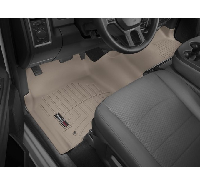 Коврики WeatherTech Beige для Dodge Ram (mkIV)(crew cab)(4 fixing hooks)(no 4x4 shifter)(with Armrest Console) 2012-2018, цена: 14 718 грн.