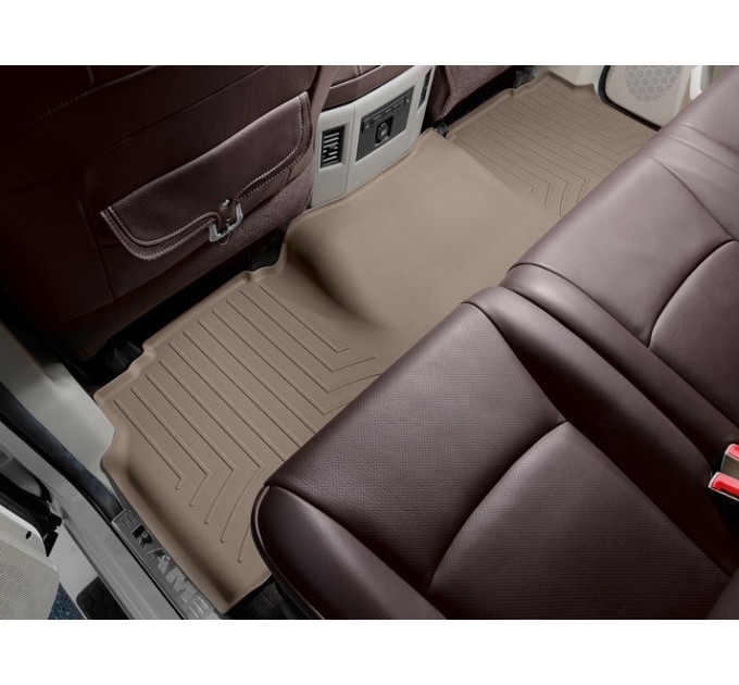 Коврики Weathertech Beige для Dodge Ram (mega cab)(mkIV)(1 fixing hook)(with Full Lenght Console)(no PTO Kit)( 2009-2012, ціна: 10 986 грн.