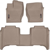 Коврики Weathertech Beige для Land Rover Range Rover (long)(mkIV)(no console on 2 row) 2014-2017