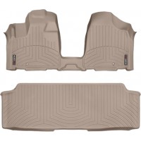 Коврики Weathertech Beige для Dodge Grand Caravan (mkV)(1-2 row)(no console)(2 row bench)(no Stow & Go or Swivel & Go seats) 2012→