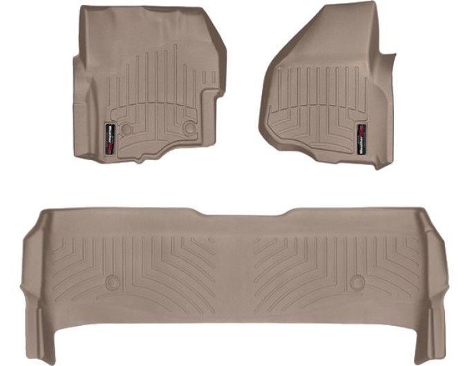 Коврики Weathertech Beige для Ford Super Duty (double cab)(mkIII)(with 4x4 shifter)(raised dead pedal) 2012-2016 automatic, ціна: 13 472 грн.