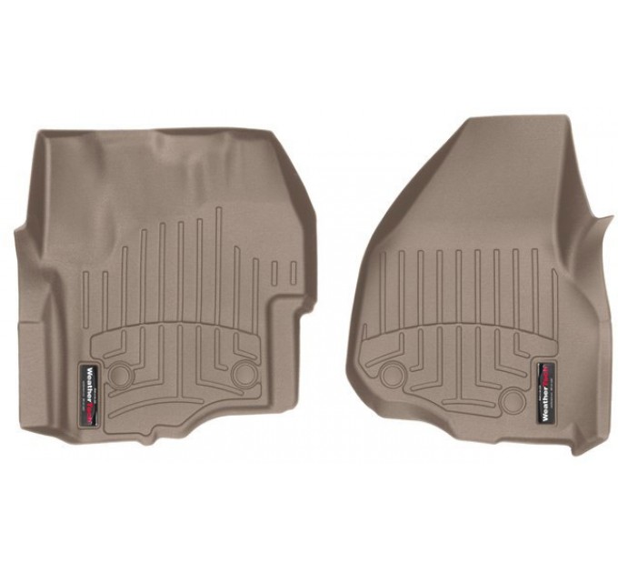 Коврики Weathertech Beige для Ford Super Duty (extended & double cab)(mkIII)(with 4x4 shifter)(raised dead pedal)(1 row) 2012-2016 automatic, ціна: 6 216 грн.
