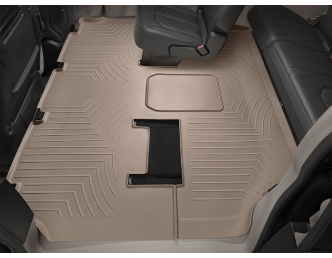 Коврики WeatherTech Beige для Chrysler Pacifica (mkII)(not hybrid)(Touring & Limited Trim)(2 row - 3 seat bench or 2 row - bucket seats)(2-3 row) 2016→, цена: 6 847 грн.
