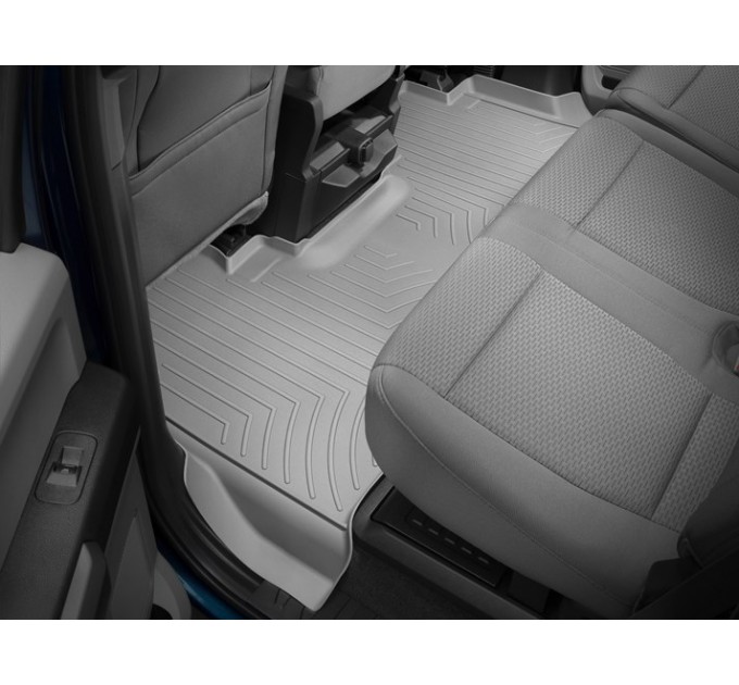 Коврики WeatherTech Grey для Ford Super Duty (mkIV)(double cab)(1 row - 2pcs.)(1 row bench seats)(with storage under 2 row) 2017→, цена: 12 640 грн.
