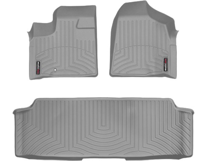 Коврики WeatherTech Grey для Dodge Grand Caravan (mkV)(1-2 row)(2 row bench)(no Stow & Go or Swivel & Go seats) 2008-2011, цена: 11 709 грн.