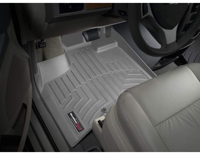 Коврики WeatherTech Grey для Dodge Grand Caravan (mkV)(1-2 row)(2 row bench)(no Stow & Go or Swivel & Go seats) 2008-2011, цена: 11 709 грн.