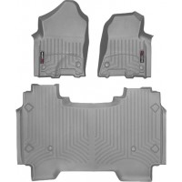 Коврики WeatherTech Grey для Dodge Ram (mkV)(crew cab)(1 row bucket seats)(no storage under 2 row) 2019→