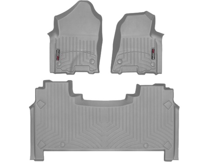 Коврики WeatherTech Grey для Dodge Ram (mkV)(crew cab)(1 row bucket seats)(with storage under 2 row) 2019→, цена: 13 915 грн.