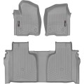 Коврики WeatherTech Grey для Chevrolet Silverado (mkIV); GMC Sierra (mkV)(crew cab)(1 row bucket)(with storage under 2 row) 2019→, цена: 13 915 грн.