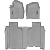 Коврики WeatherTech Grey для Chevrolet Silverado (mkIV); GMC Sierra (mkV)(crew cab)(1 row bucket)(no storage under 2 row) 2019→