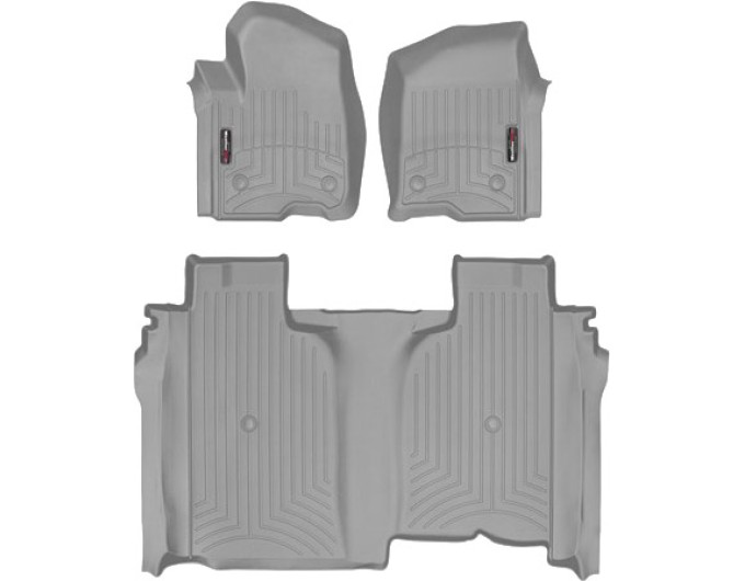 Коврики WeatherTech Grey для Chevrolet Silverado (mkIV); GMC Sierra (mkV)(crew cab)(1 row bucket)(no storage under 2 row) 2019→, цена: 13 915 грн.