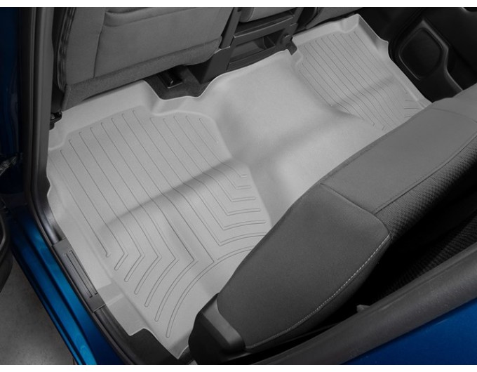 Коврики WeatherTech Grey для Chevrolet Silverado (mkIV); GMC Sierra (mkV)(double cab)(1 row bench)(no storage under 2 row) 2019→, цена: 15 686 грн.