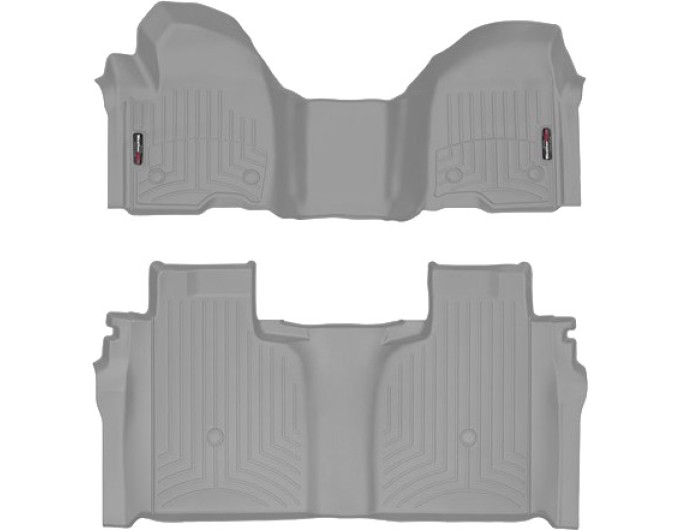Коврики WeatherTech Grey для Chevrolet Silverado (mkIV); GMC Sierra (mkV)(crew cab)(1 row bench)(with storage under 2 row) 2019→, цена: 15 686 грн.