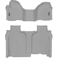 Коврики WeatherTech Grey для Chevrolet Silverado (mkIV); GMC Sierra (mkV)(crew cab)(1 row bench)(no storage under 2 row) 2019→