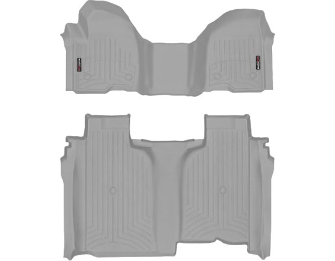 Коврики WeatherTech Grey для Chevrolet Silverado (mkIV); GMC Sierra (mkV)(crew cab)(1 row bench)(no storage under 2 row) 2019→, цена: 15 686 грн.