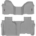 Коврики WeatherTech Grey для Chevrolet Silverado (mkIV); GMC Sierra (mkV)(double cab)(1 row bench)(no storage under 2 row) 2019→, цена: 15 686 грн.