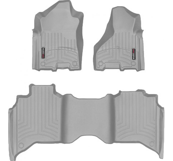 Коврики WeatherTech Grey для Dodge Ram 2500HD (mkV)(crew cab)(1 row bucket) 2019→, цена: 13 056 грн.