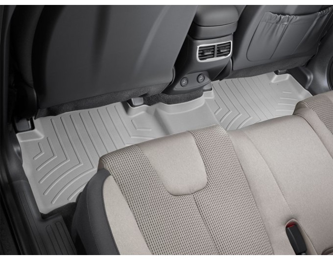 Коврики WeatherTech Grey для Hyundai Santa Fe (mkIV)(not hybrid)(2 row) 2020→, цена: 4 863 грн.