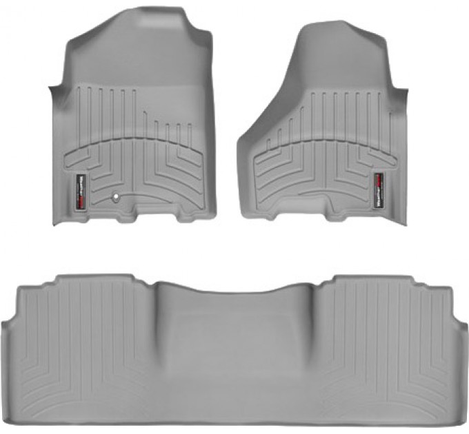 Коврики Weathertech Grey для Dodge Ram (mega cab)(mkIV)(1 fixing hook)(with Full Lenght Console)(no PTO Kit)( 2009-2012, ціна: 10 986 грн.