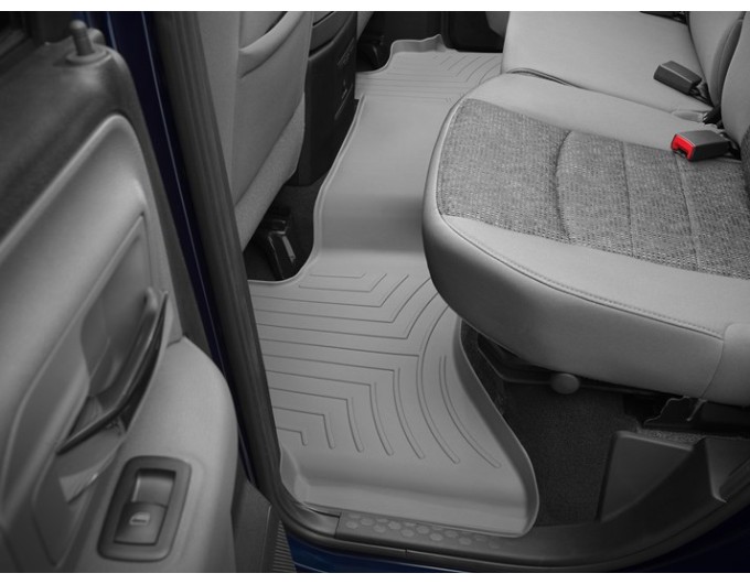 Коврики WeatherTech Grey для Dodge Ram (mkIV)(quad cab)(4 fixing hooks)(with Full Lenght Console) 2012-2018, цена: 13 915 грн.