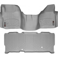 Коврики Weathertech Grey для Ford Super Duty (extended cab)(mkII)(no 4x4 shifter)(1 row - 1pc.) 2008-2010 automatic