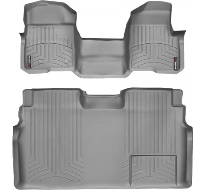 Коврики Weathertech Grey для Ford F-150 (double cab)(mkXI)(no 4x4 shifter)(1 row - 1pc.)(no console)(with air vents to 2 row)(2 fixing posts) 2010-2014, ціна: 14 718 грн.