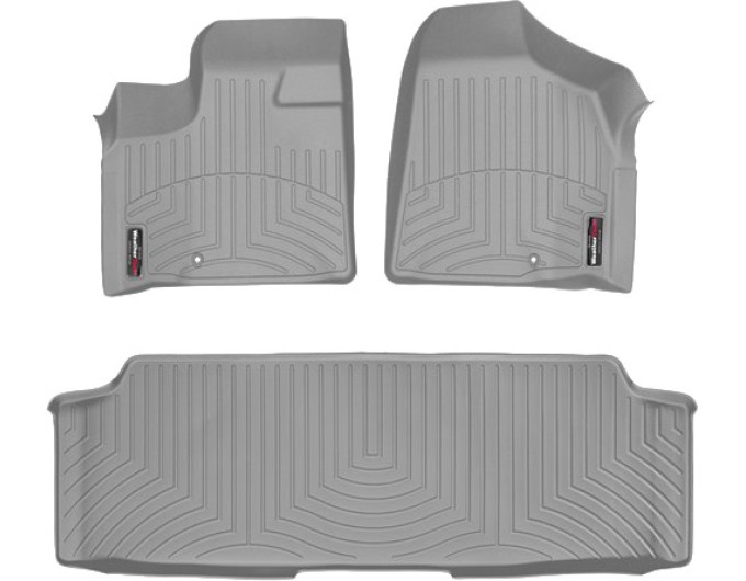 Коврики WeatherTech Grey для Dodge Grand Caravan (mkV)(1-2 row)(with console)(2 row bench)(no Stow & Go or Swivel & Go seats) 2012→, цена: 11 709 грн.