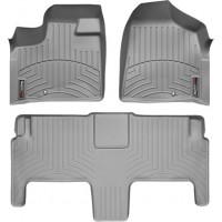 Коврики Weathertech Grey для Chrysler Town & Country (mkV); Volkswagen Routan (mkI)(1-2 row)(with super console)(2 row luxury bucket seats) 2011-2016