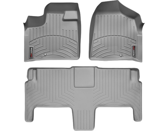 Коврики Weathertech Grey для Chrysler Town & Country (mkV); Volkswagen Routan (mkI)(1-2 row)(with super console)(2 row luxury bucket seats) 2011-2016, ціна: 11 709 грн.