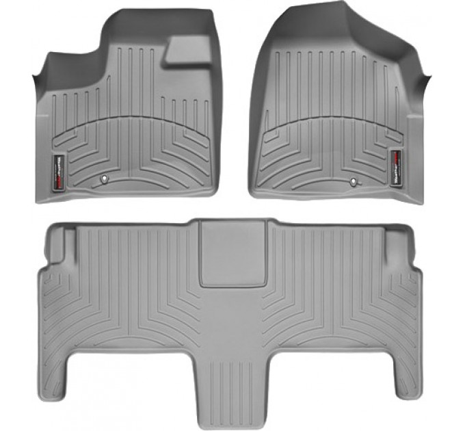 Коврики WeatherTech Grey для Chrysler Grand Voyager (mkV); Volkswagen Routan (mkI)(with super console)(2 row luxury bucket seats)(1-2 row) 2011-2016, цена: 10 986 грн.