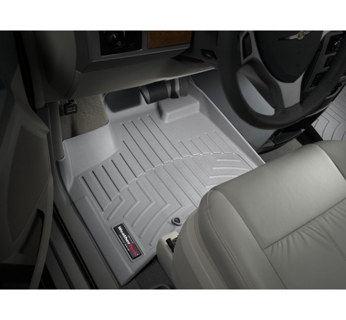 Коврики WeatherTech Grey для Chrysler Grand Voyager (mkV); Volkswagen Routan (mkI)(with super console)(2 row luxury bucket seats)(1-2 row) 2011-2016, цена: 10 986 грн.