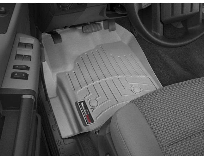 Коврики Weathertech Grey для Ford Super Duty (extended & double cab)(mkIII)(no 4x4 shifter)(raised dead pedal)(2 pcs.)(1 row) 2012-2016 automatic, ціна: 7 167 грн.