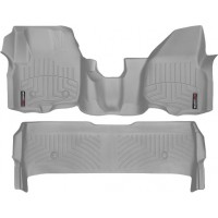 Коврики Weathertech Grey для Ford Super Duty (double cab)(mkIII)(no 4x4 shifter)(1 row - 1pc.)(raised dead pedal) 2012-2016 automatic