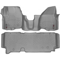 Коврики Weathertech Grey для Ford Super Duty (extended cab)(mkIII)(no 4x4 shifter)(1 row - 1pc.)(raised dead pedal) 2012-2016 automatic