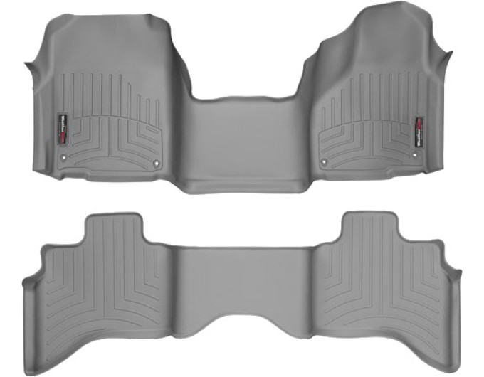 Коврики WeatherTech Grey для Dodge Ram (mkIV)(quad cab)(4 fixing hooks)(no 4x4 shifter)(with Armrest Console) 2012-2018, цена: 16 968 грн.