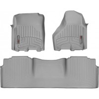 Коврики WeatherTech Grey для Dodge Ram (mkIV)(mega cab)(4 fixing hooks)(with Full Lenght Console) 2012-2018