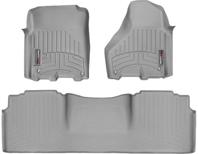 Коврики WeatherTech Grey для Dodge Ram (mkIV)(mega cab)(4 fixing hooks)(with Full Lenght Console) 2012-2018, цена: 11 709 грн.