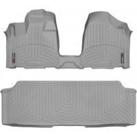 Коврики Weathertech Grey для Dodge Grand Caravan (mkV)(1-2 row)(no console)(2 row bench)(no Stow & Go or Swivel & Go seats) 2012→