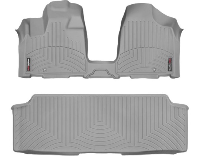 Коврики WeatherTech Grey для Dodge Grand Caravan (mkV)(1-2 row)(no console)(2 row bench)(no Stow & Go or Swivel & Go seats) 2012→, цена: 13 480 грн.
