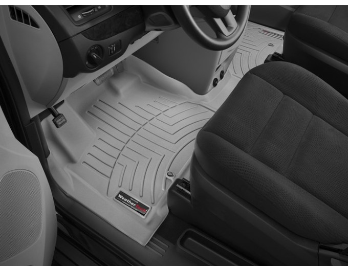 Коврики WeatherTech Grey для Dodge Grand Caravan (mkV)(1-2 row)(no console)(2 row bench)(no Stow & Go or Swivel & Go seats) 2012→, цена: 13 480 грн.